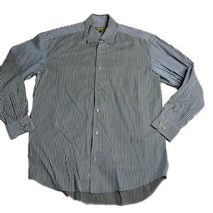 Harry Rosen Made in Italy  Men's Striped Button Down Dress Shirt